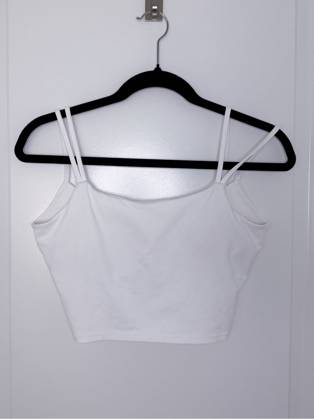 HALARA White Backless Cropped Yoga Top Size Medium